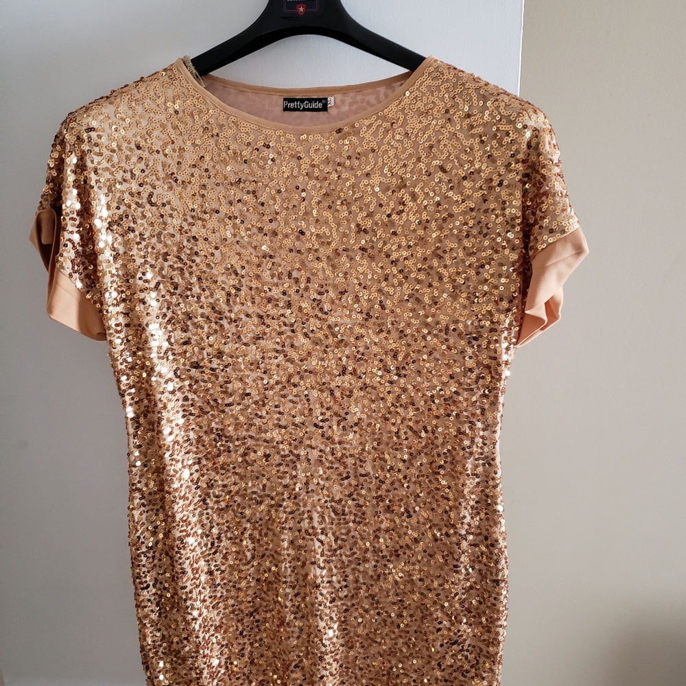 Sequin Shirt Dress